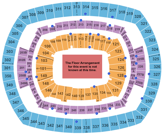 MetLife Stadium BTS Seating Chart